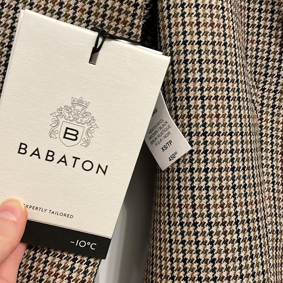 Babaton figure coat in houndstooth print - Picture 4 of 7